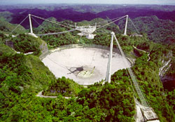 The Arecibo Telescope in Puerto Rico.