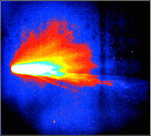 False color image of Halley's Comet