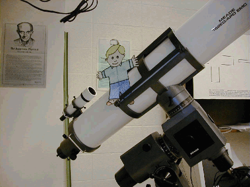 flat stanley readies the telescope