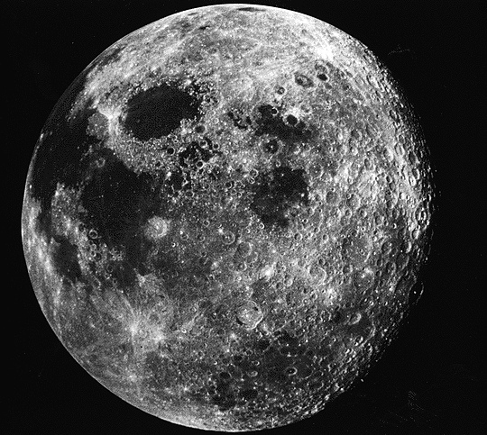 The dark nearly circular region is Mare Crisium The Moon