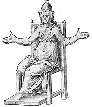 Constellation embedded into drawing of Cassiopeia sitting on a wooden thrown.