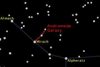 Star chart to help you find the Andromeda Galaxy