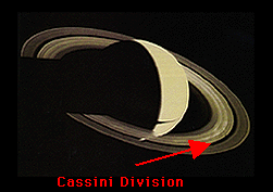 Saturn with Cassini Division marked