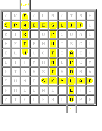 cross word puzzle solution