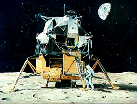 Módulo Lunar Eagle (Apolo 11) sobre la Luna