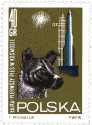 1964 sello de Polania en honor a Laika